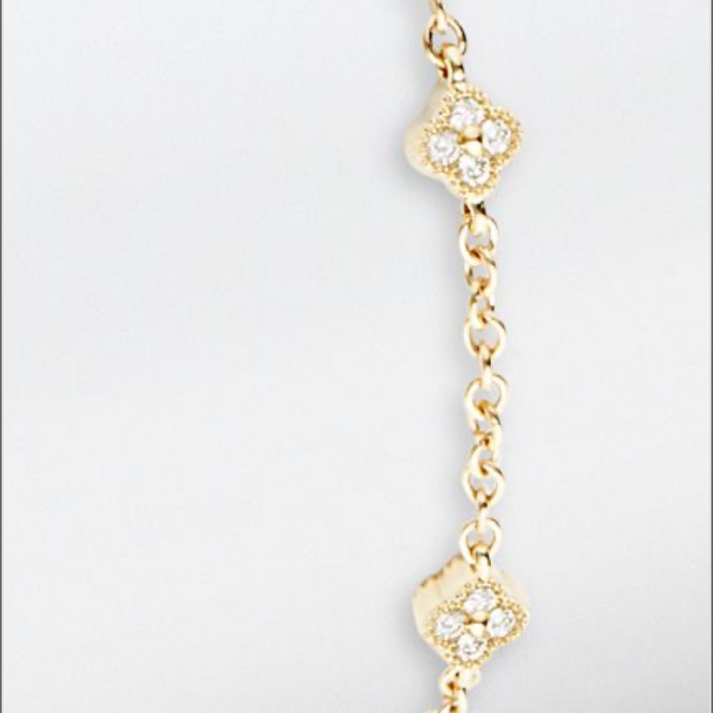Saks Fifth Avenue 14k yellow gold and diamond bracelet